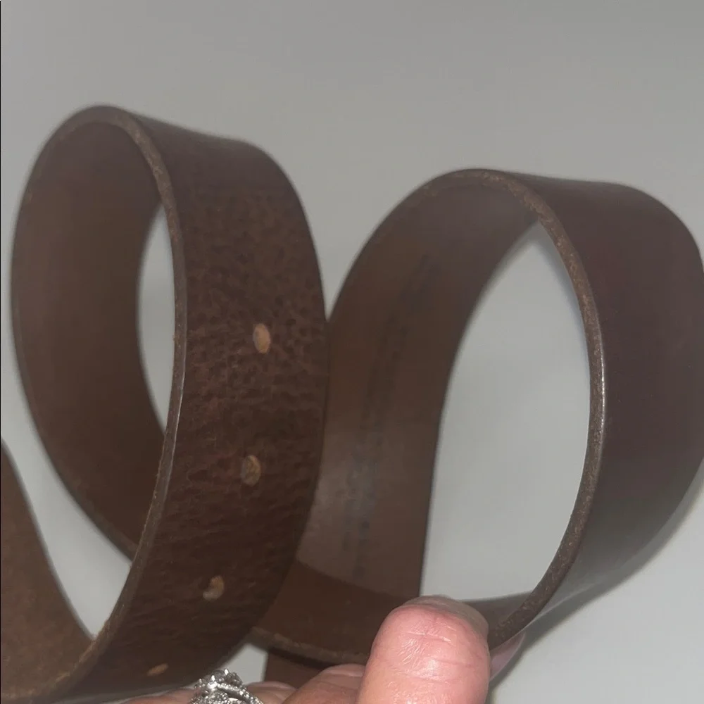 Original Structure BLUE Workwear Classic Dark Brown Leather Belt SZ 34
